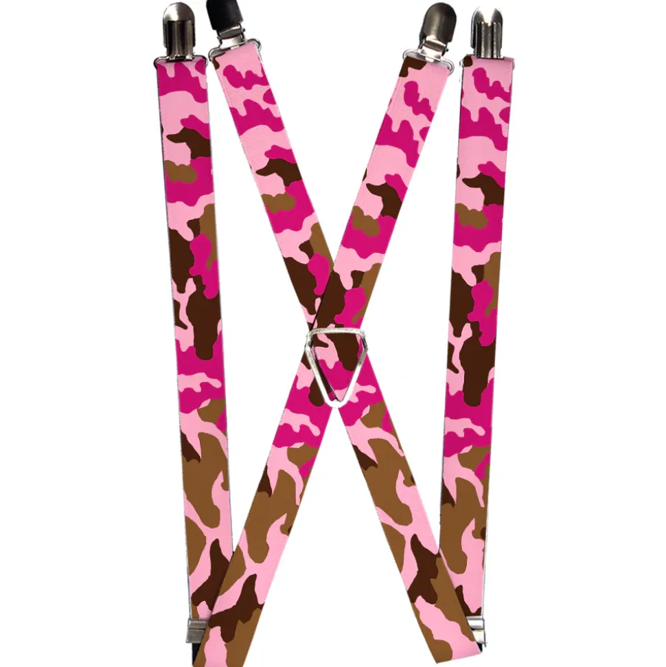 Suspenders - 1.0" - Camo Pink