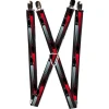 Suspenders - 1.0" - Cars 3 Cars Stripes Grays Blues Reds