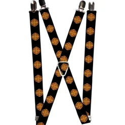 Suspenders - 1.0" - Celtic Knot Black/Burgundy/Gold