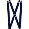 Suspenders - 1.0" - Checker Black/Blue