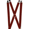 Suspenders - 1.0" - Checker Black/Red