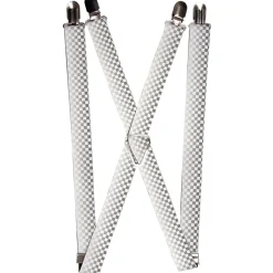 Suspenders - 1.0" - Checker Black/White Fade Out