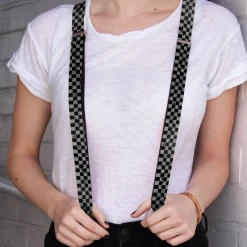 Suspenders - 1.0" - Checker Weathered Black/Gray