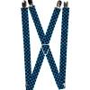 Suspenders - 1.0" - Checker Weathered Black/Turquoise