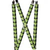 Suspenders - 1.0" - Checker Mosaic Green