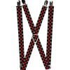 Suspenders - 1.0" - Checker Black/Gray/1 Red