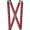 Suspenders - 1.0" - Checker Mosaic Red