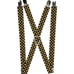 Suspenders - 1.0" - Checker Weathered Black/Yellow