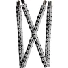 Suspenders - 1.0" - Checker & Stripe Skulls Black/White/Gray