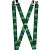 Suspenders - 1.0" - Classic TEENAGE MUTANT NINJA TURTLES Turtle Faces Black Green Turtle Shell