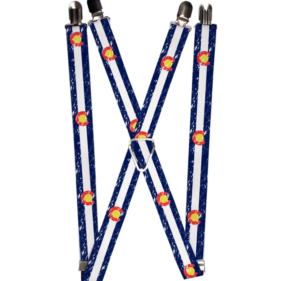 Suspenders - 1.0" - Colorado Flags4 Weathered