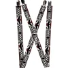 Suspenders - 1.0" - Corset Lace Up w/Bow Red Plaid/Black