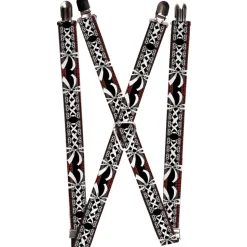 Suspenders - 1.0" - Corset Lace Up w/Bow Red Plaid/Black