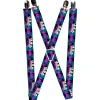 Suspenders - 1.0" - Crown Princess Oval Black/Turquoise