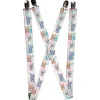 Suspenders - 1.0" - Cute Bunnies Multi Pastel