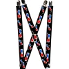 Suspenders - 1.0" - 3-D Glasses Dripping w/Stars