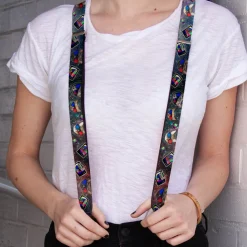 Suspenders - 1.0" - 3-D TV Cats in Space