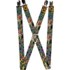Suspenders - 1.0" - Death or Glory CLOSE-UP Gray