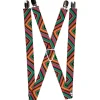 Suspenders - 1.0" - Diamond Freehand Multi Color