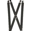 Suspenders - 1.0" - Diamonds Diagonal Black/White