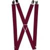 Suspenders - 1.0" - Dots Solid/Outline Maroon