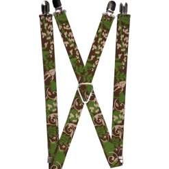 Suspenders - 1.0" - Earthy Brown/Green