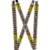 Suspenders - 1.0" - EAT SLEEP SKATE Brown/Rasta Burst
