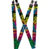 Suspenders - 1.0" - Eighties Shades Tapes Black/Neon