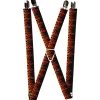 Suspenders - 1.0" - Flames Black/Orange/Red