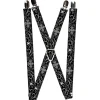 Suspenders - 1.0" - Fleur-de-Lis w/Filigree Black/Gray