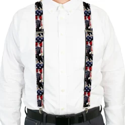Suspenders - 1.5" - Flying Eagle/American Flag