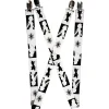 Suspenders - 1.0" - Frozen II Anna Olaf Elsa Silhouette Pose Blocks Black White