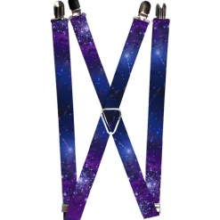 Suspenders - 1.0" - Galaxy Blues Purples