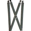 Suspenders - 1.0" - Geometric5 Gray/Teal/White/Pink/Yellow
