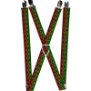 Suspenders - 1.0" - Geomteric2 Black/Red/Yellow/Green