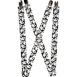 Suspenders - 1.0" - Ghosts Scattered Black/White