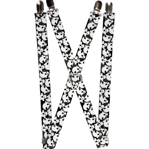 Suspenders - 1.0" - Ghosts Scattered Black/White
