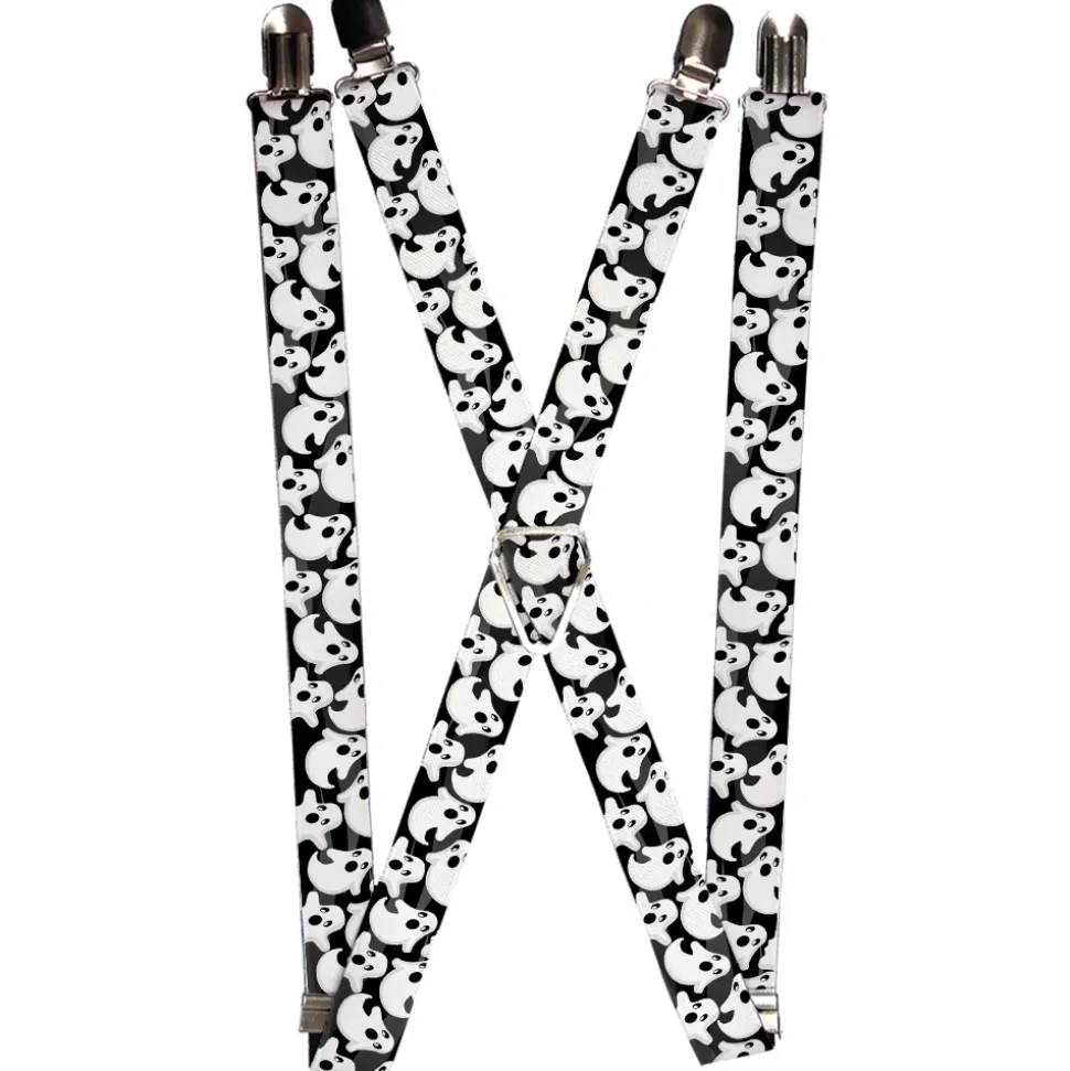 Suspenders - 1.0" - Ghosts Scattered Black/White