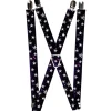 Suspenders - 1.0" - Glowing Stars in Space Black/Purple/White