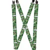 Suspenders - 1.0" - Green Lantern Green Glow w Text