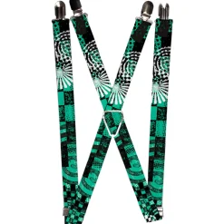 Suspenders - 1.0" - Grunge Chaos Green