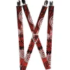 Suspenders - 1.0" - Grunge Chaos Red