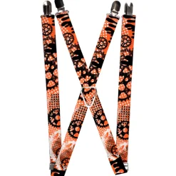 Suspenders - 1.0" - Grunge Gears Orange