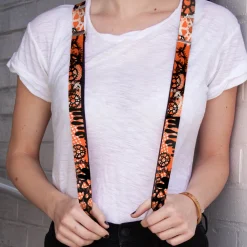 Suspenders - 1.0" - Grunge Gears Orange
