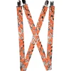 Suspenders - 1.0" - Grunge Bricks Orange
