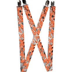 Suspenders - 1.0" - Grunge Bricks Orange