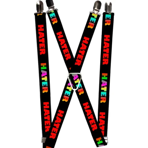 Suspenders - 1.0" - HATER Black/Red/Rainbow Fade