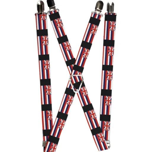 Suspenders - 1.0" - Hawaii Flags