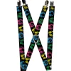 Suspenders - 1.0" - Headphones Buffalo Plaid Black/Neon