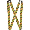 Suspenders - 1.0" - Honeycomb Greens/Orange